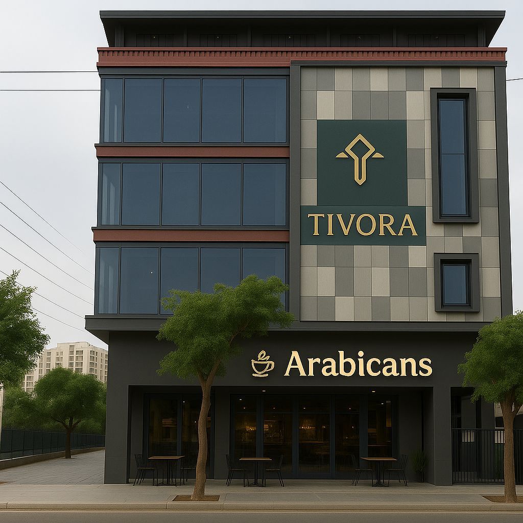 An inviting image showing the hotel's entrance at twilight. Soft lighting highlights the architectural details, suggesting a warm welcome. The focus is on creating an inviting atmosphere.